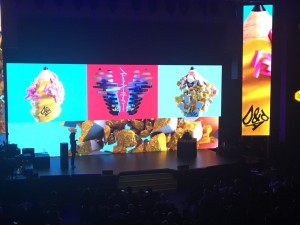 Content displayed on giant LED screens at the D&AD Awards 2017